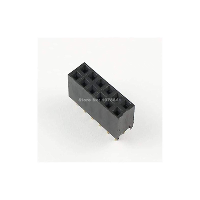 Bestol 2.54mm Double Row Female Long Pin 11mm Breakaway PCB Board Pin Header Socket Connector 2x6 20pcs - Image 5